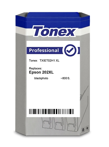 Tonex Cartucho de tinta Negro (foto) TXIET02H1 compatible con Epson 202XL
