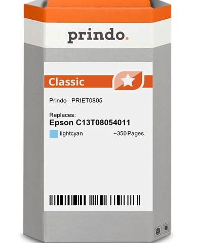 Prindo Cartucho de tinta Cian claro PRIET0805 compatible con Epson T0805 C13T08054011
