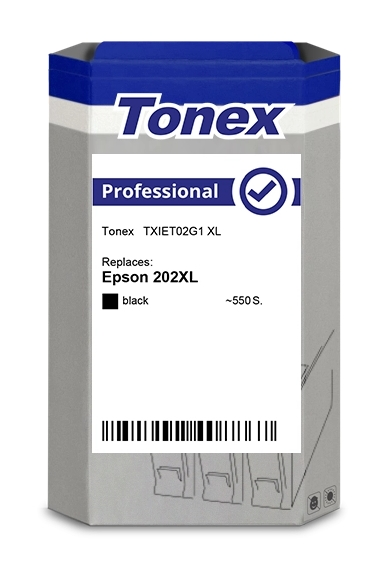 Tonex Cartucho de tinta negro TXIET02G1 202XL compatible con Epson 202XL C13T02G14010
