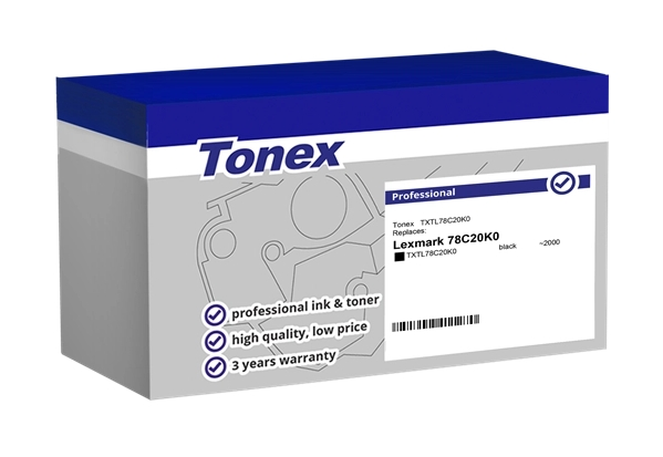 Tonex Tóner negro TXTL78C20K0 compatible con Lexmark 78C20K0