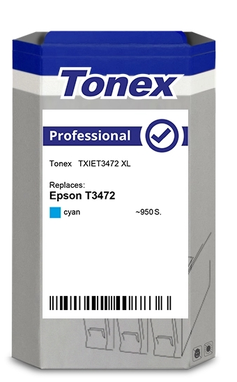 Tonex Cartucho de tinta cian TXIET3472 T3472 compatible con Epson T3472