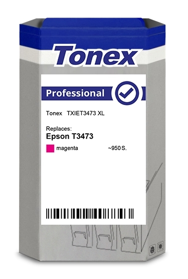 Tonex Cartucho de tinta magenta TXIET3473 T3473 compatible con Epson T3473