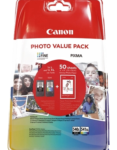 Canon Value Pack negro y varios colores PG-540L CL-541XL 5224B007