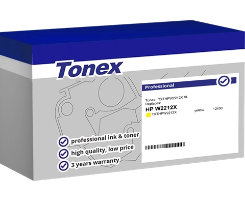 Tonex Tóner amarillo TXTHPW2212X compatible con HP 207X W2212X