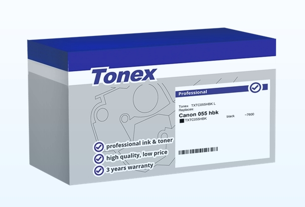 Tonex Tóner negro TXTC055HBK compatible con Canon 055 hbk