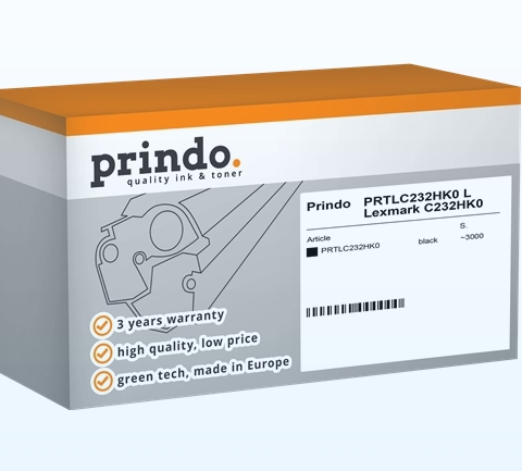 Prindo Tóner negro PRTLC232HK0 compatible con Lexmark C232HK0