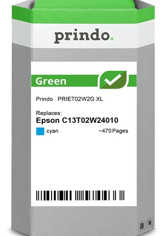 Prindo Cartucho de tinta cian PRIET02W2G Green compatible con Epson 502XL