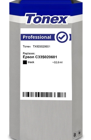 Tonex Cartucho de tinta negro TXIES020601 SJIC22P K compatible con Epson C33S020601