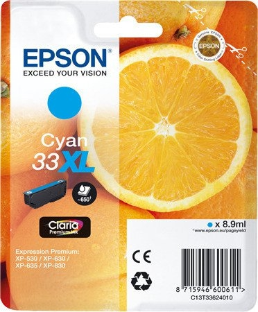 Epson Cartucho de tinta cían C13T33624010