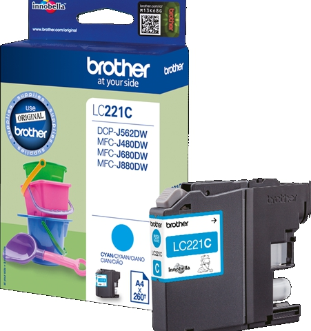 Brother Cartucho de tinta cian LC221C