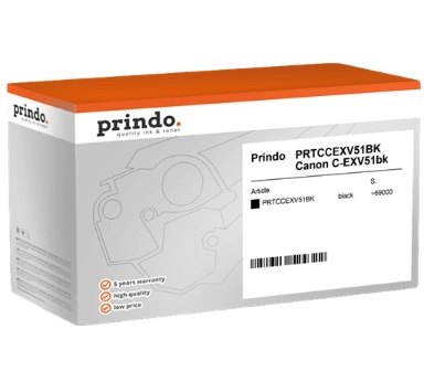 Prindo Tóner negro PRTCCEXV51BK compatible con Canon C-EXV51bk