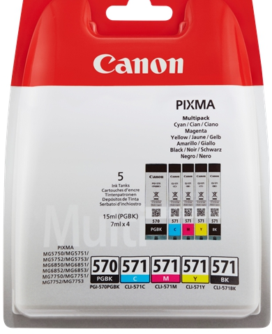 Canon Cartucho Multipack PGI570/CLI571