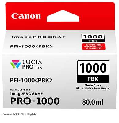 Canon Cartucho de tinta Negro (foto) PFI-1000pbk