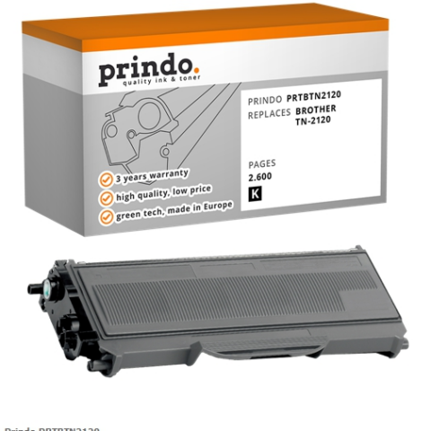 Prindo Tóner negro PRTBTN2120 Compatible con Brother TN-2120