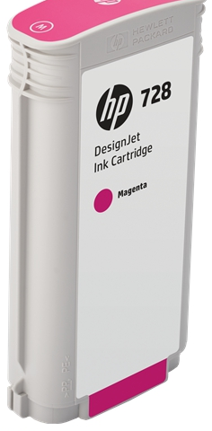 HP Cartucho de tinta magenta F9J66A 728