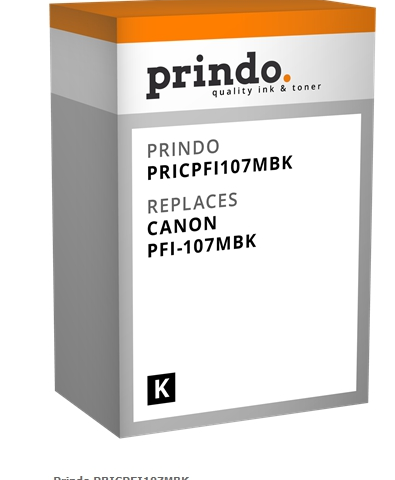 Prindo Cartucho de tinta Negro (mate) PRICPFI107MBK Compatible con Canon PFI-107mbk