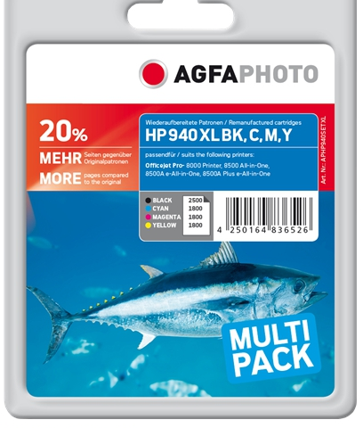 Agfa Photo Multipack negro / cian / magenta / amarillo APHP940SETXL C2N93AE (940 XL)