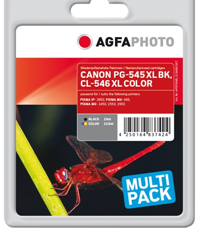 Agfa Photo Multipack APCPG545 CL546XLSET Compatible con Canon PG-545XL
