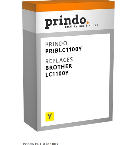 Prindo Cartucho de tinta amarillo PRIBLC1100Y alternativa para Brother LC-1100y