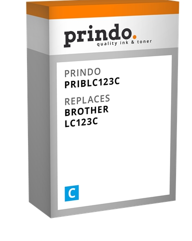 Prindo Cartucho de tinta cian PRIBLC123C Compatible con Brother LC123C