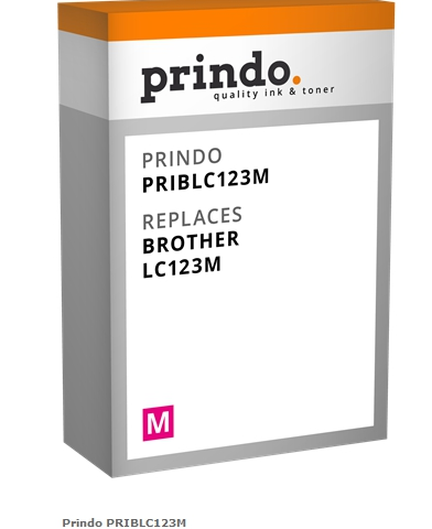Prindo Cartucho de tinta magenta PRIBLC123M Compatible con Brother LC123M