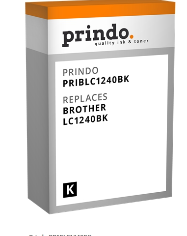 Prindo Cartucho de tinta negro PRIBLC1240BK alternativa para Brother LC-1240bk