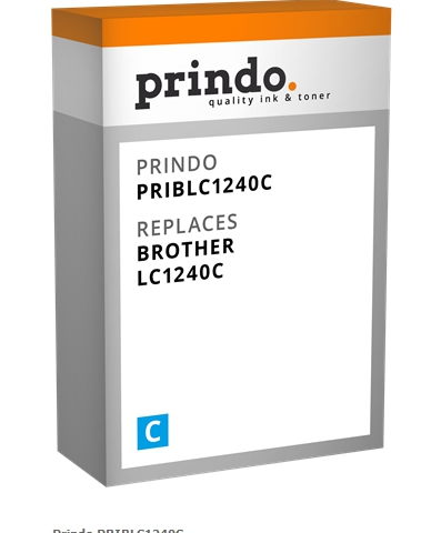 Prindo Cartucho de tinta cían PRIBLC1240C alternativa para Brother LC-1240c