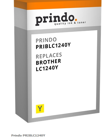 Prindo Cartucho de tinta amarillo PRIBLC1240Y alternativa para Brother LC-1240y