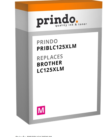Prindo Cartucho de tinta magenta PRIBLC125XLM Compatible con Brother LC125XLM