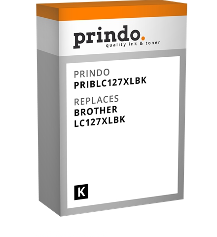 Prindo Cartucho de tinta negro PRIBLC127XLBK Compatible con Brother LC127XLBK
