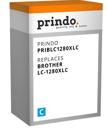 Prindo Cartucho de tinta cian PRIBLC1280XLC Compatible con Brother LC1280XLC