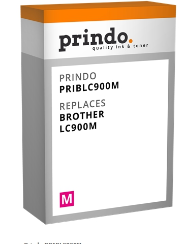 Prindo Cartucho de tinta magenta PRIBLC900M Compatible con Brother LC900M (LC-900)