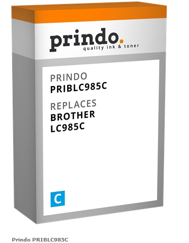 Prindo Cartucho de tinta cian PRIBLC985C Compatible con Brother LC985C (LC-985)