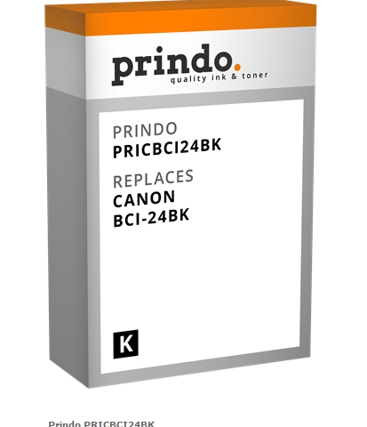 Prindo Cartucho de tinta negro PRICBCI24BK alternativa para Canon BCI-24bk (6881A002)