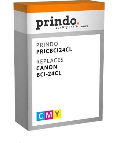 Prindo Cartucho de tinta color PRICBCI24CL alternativa para Canon BCI-24cl