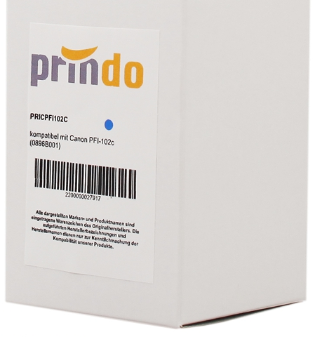 Prindo Cartucho de tinta cian PRICPFI102C Compatible con Canon PFI-102c