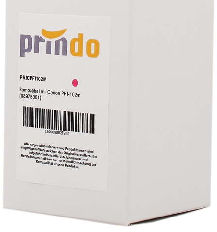 Prindo Cartucho de tinta magenta PRICPFI102M Compatible con Canon PFI-102m