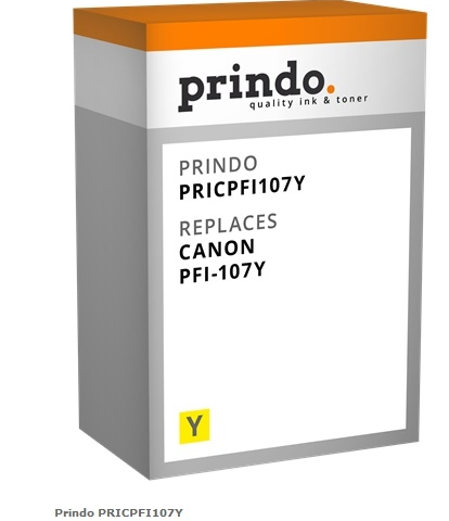 Prindo Cartucho de tinta amarillo PRICPFI107Y Compatible con Canon PFI-107y