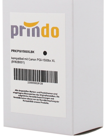 Prindo Cartucho de tinta negro PRICPGI1500XLBK Compatible con Canon PGI-1500bk XL