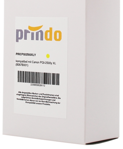 Prindo Cartucho de tinta amarillo PRICPGI2500XLY alternativa para Canon PGI-2500yXL