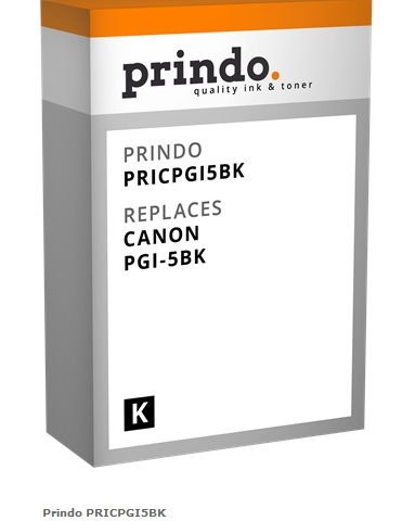 Prindo Cartucho de tinta negro PRICPGI5BK alternativa para Canon PGI-5bk