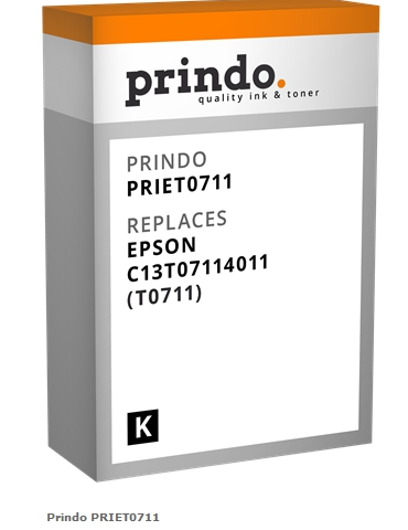 Prindo Cartucho de tinta negro PRIET0711 alternativa para Epson T0711
