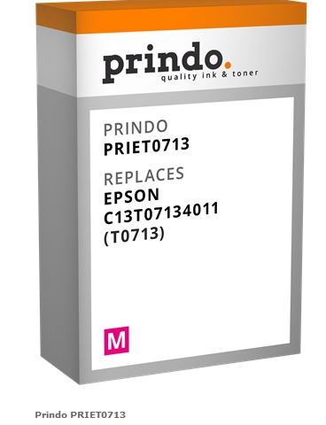 Prindo Cartucho de tinta magenta PRIET0713 alternativa para Epson T0713 (C13T07134011)