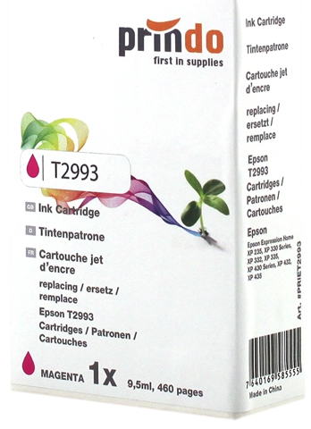 Prindo Cartucho de tinta magenta PRIET2993 Compatible con Epson T2993 C13T29934010