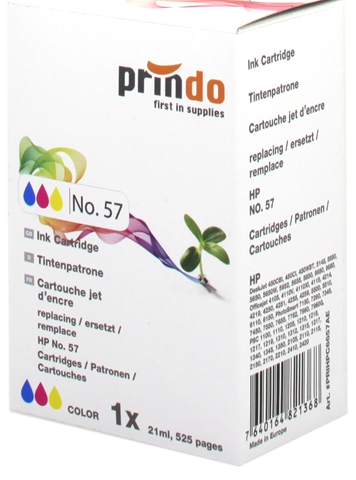 Prindo Cartucho de tinta color PRIHPC6657AE alternativa para HP C6657AE 57