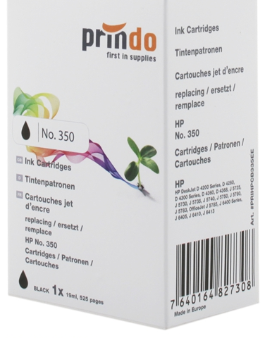 Prindo Cartucho de tinta negro PRIHPCB335EE alternativa para HP CB335EE 350