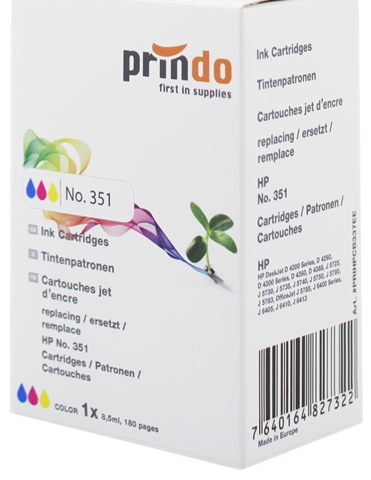 Prindo Cartucho de tinta color PRIHPCB337EE alternativa para HP CB337EE 351