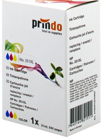 Prindo Cartucho de tinta color PRIHPCB338EE alternativa para HP CB338EE 351XL