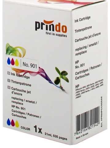 Prindo Cartucho de tinta color PRIHPCC656AE alternativa para HP CC656AE 901