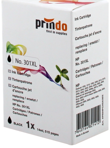 Prindo Cartucho de tinta negro PRIHPCH563EE alternativa para HP CH563EE 301XL